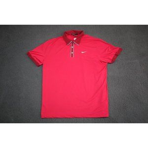 Tiger Woods Collection Adult Extra Large Red Polo Golf Outdoor Active PGA Mens